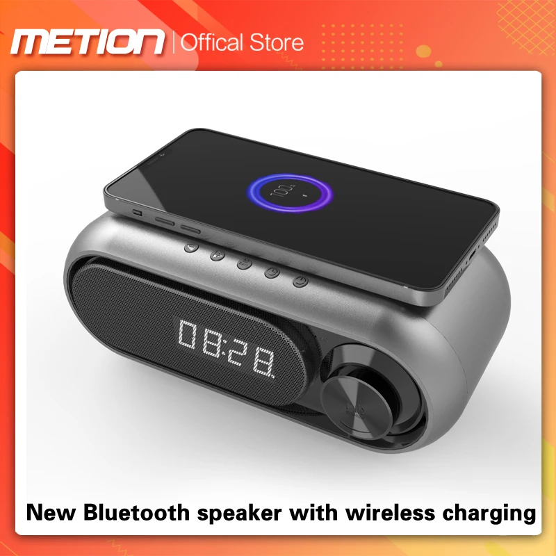 Новинка 2021 беспроводной Bluetooth-динамик светодиодный Будильник FM-радио TF-карта