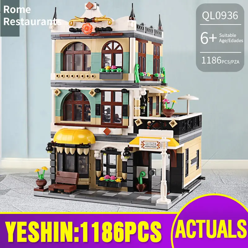 MOC 15010 Streetview здание летний Кофейня холм таверна римские рестораны китайский