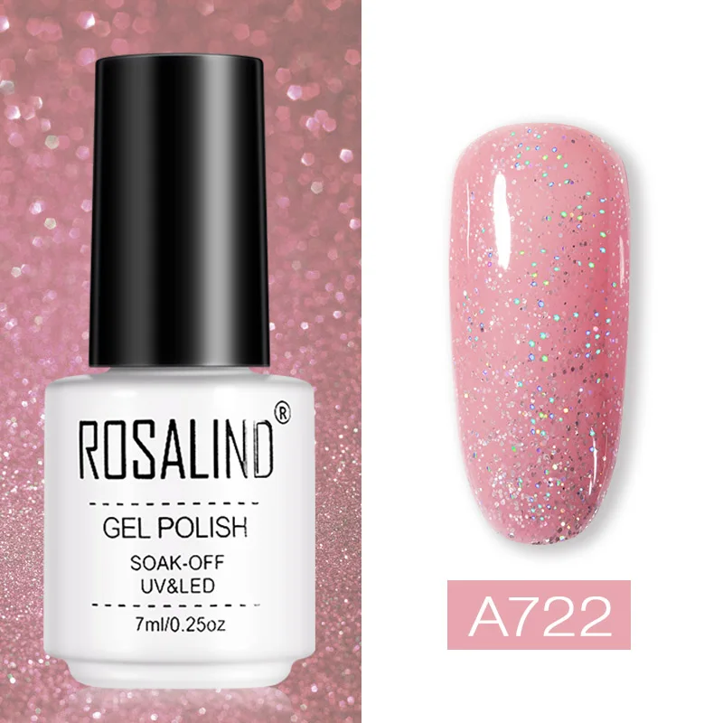 ROSALIND блестящие бриллиантовые лаки для маникюра полуперманентные строительные