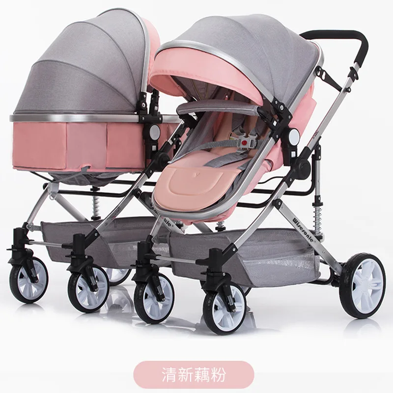 Сдвоенная прогулочная коляска Bugaboo donkey бренд мама лицо бок о бок Близнецы для второго ребенка складной коляска - Цвет: Split frame5