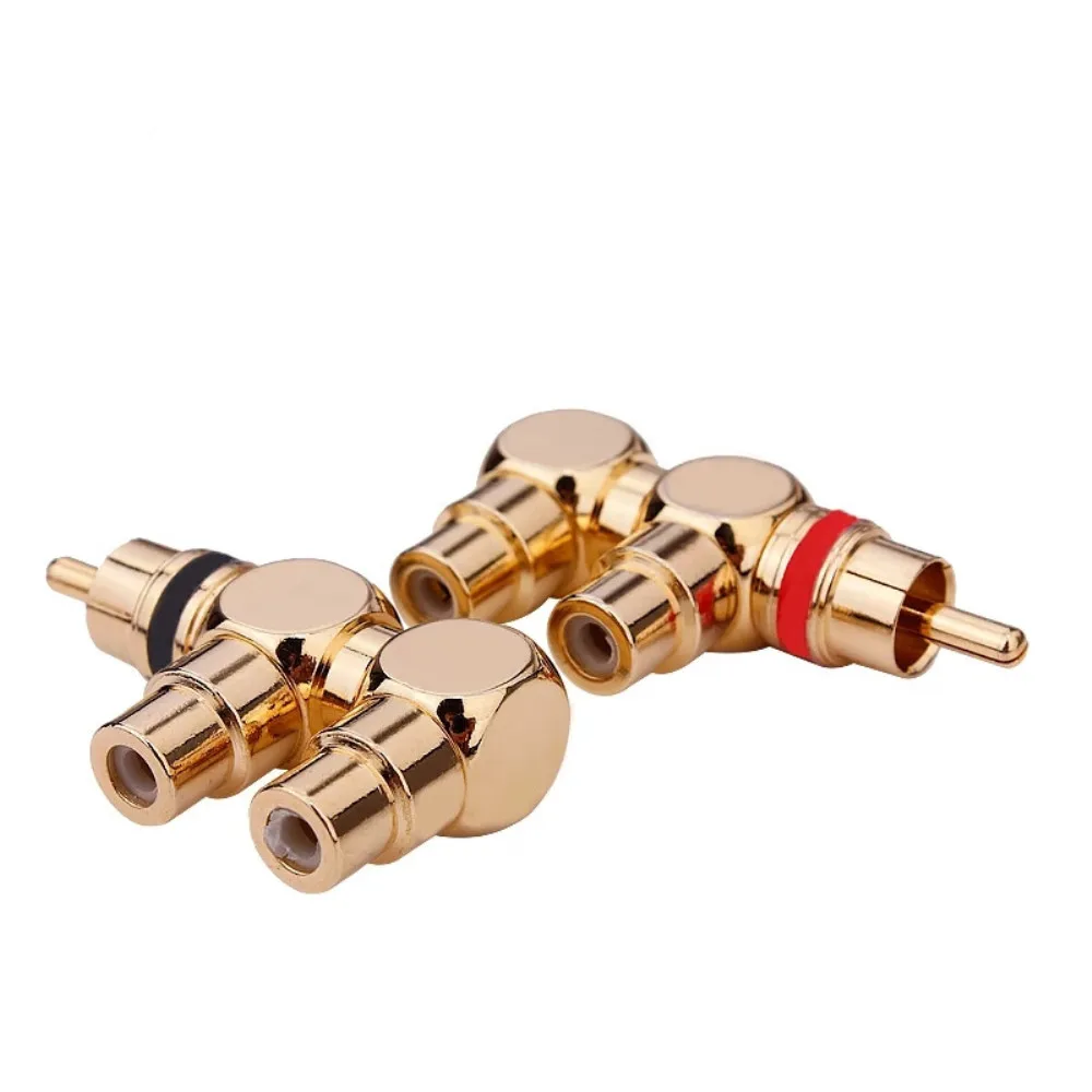 RCA разъем 1 штекер 2 гнездо F Тип конвертер Позолоченные AV Аудио Видео сплиттер