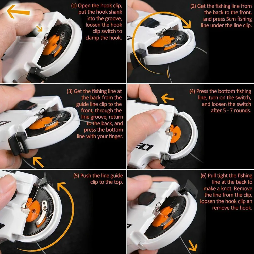 

Electric Fishing Hook Connector Machine Line Knot Fast Tying Device Equipment Fishing Tool EDF88