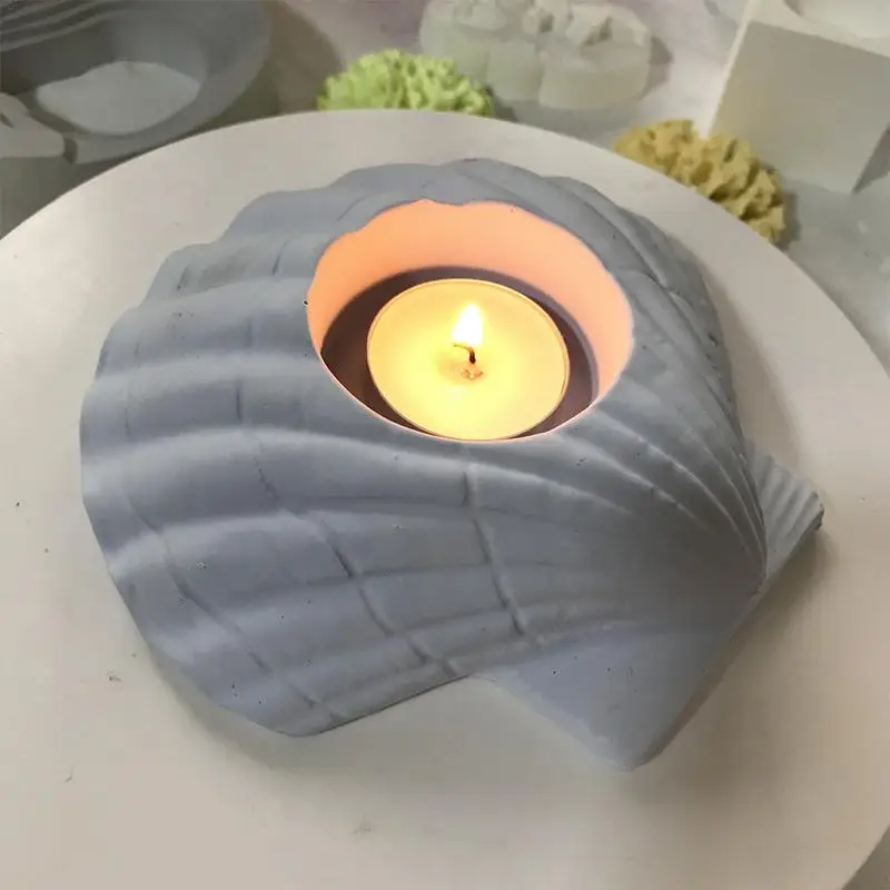 3d силиконовые формы для свечей форма в виде ракушки гипсовый подсвечник DIY