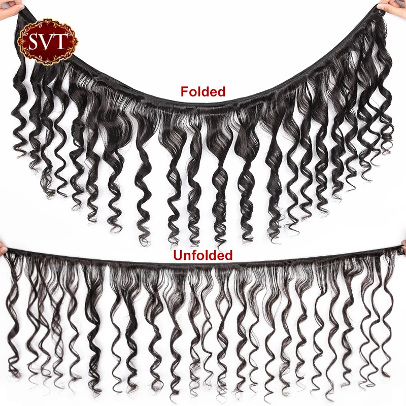 SVT перуанские свободные волнистые волосы для наращивания 100% человеческие