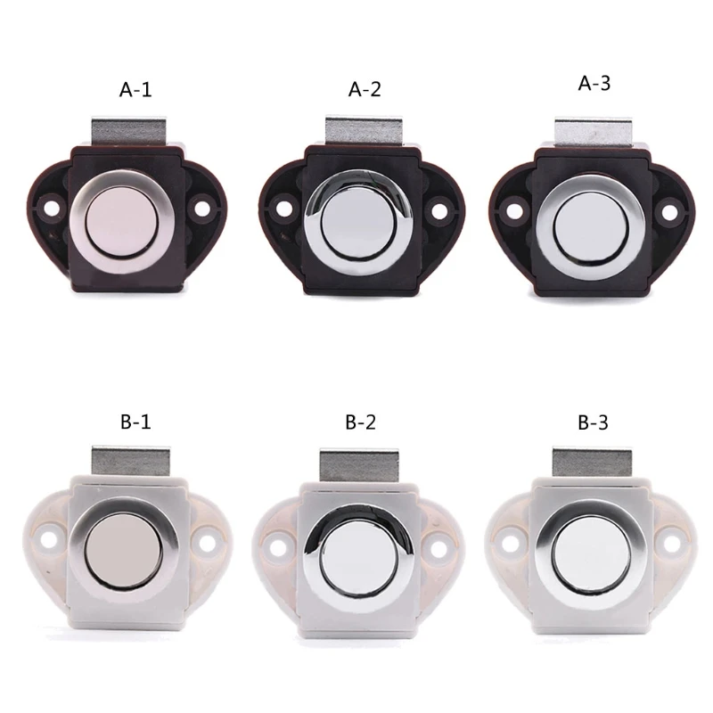 

Latch Knob Cupboard Push Locks Household Furniture Hardware Locks Metal Latch Button Locks for Drawer Door