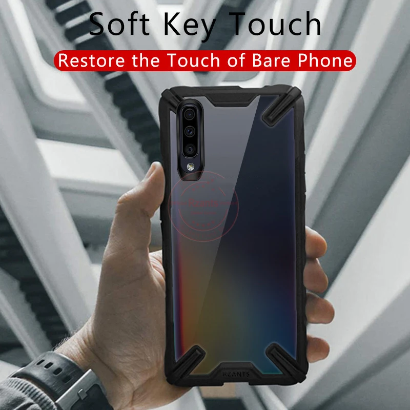 Военный противоударный чехол с подушкой безопасности для samsung Galaxy A50/A50S/A30S прозрачный акриловый+ ТПУ защитный чехол