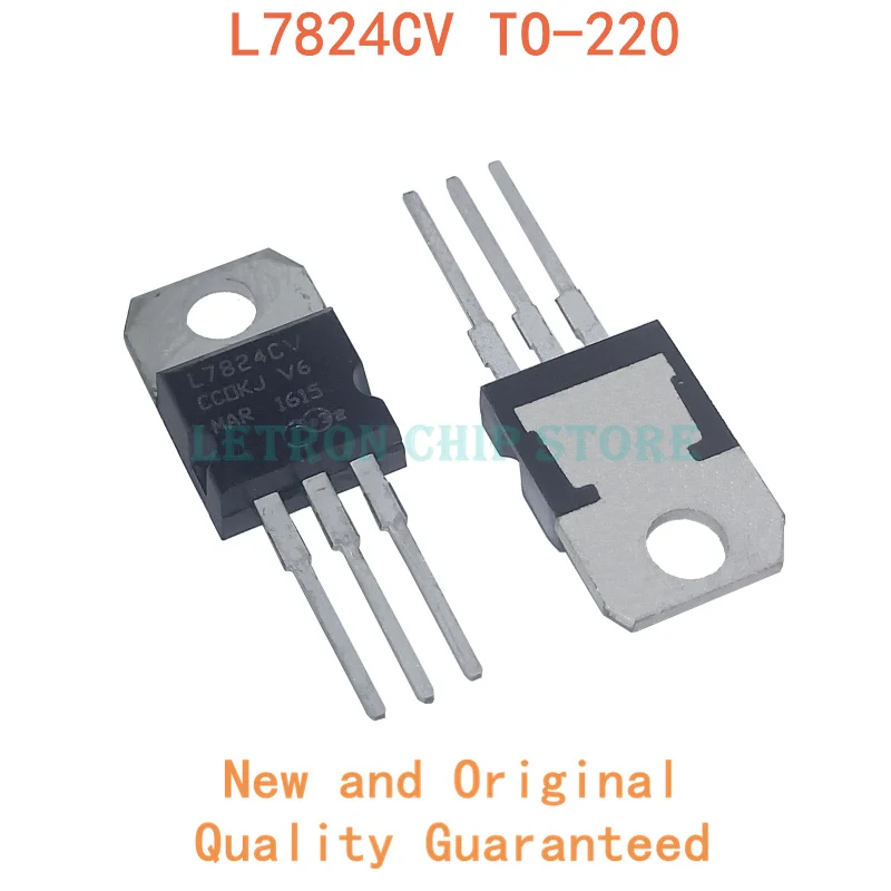 

L7824CV TO220 L7824 TO-220 7824 LM7824 MC7824 Новый и оригинальный IC, 10 шт.