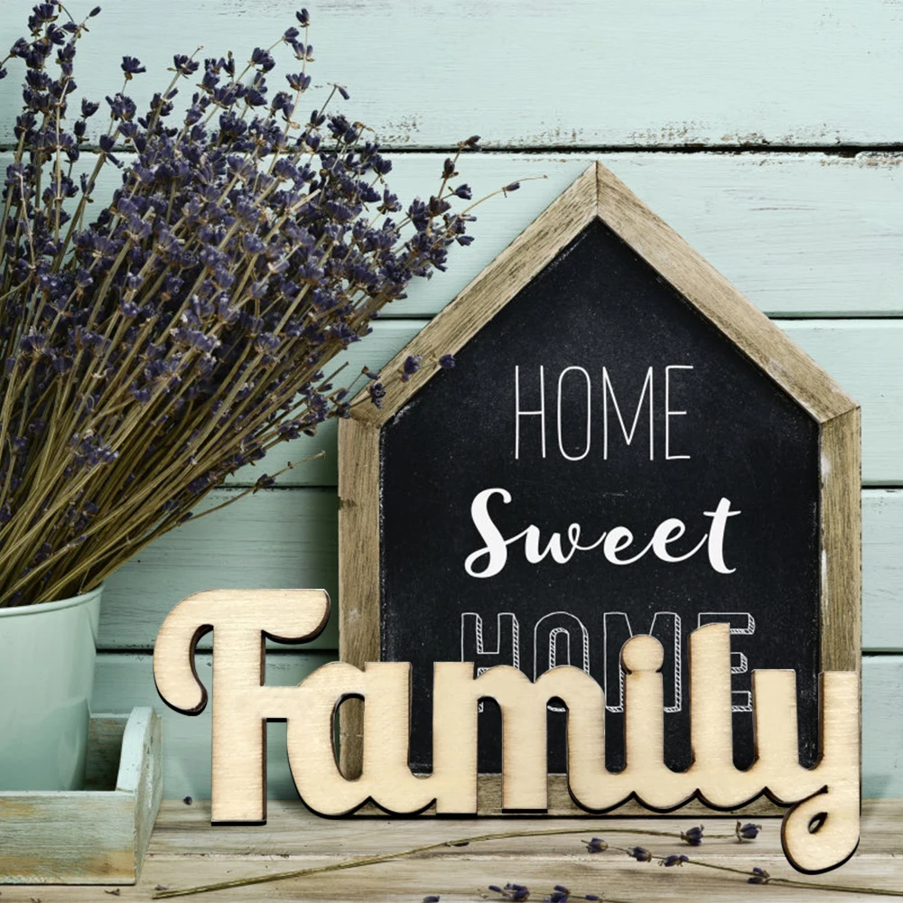 10 шт. ручные чипы для букв алфавита DIY ремесла деревянные Семейные буквы семейные