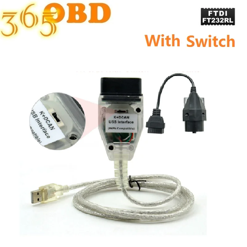 20 контактный автомобильный диагностический сканер с кабелем + INPA K CAN чипом FT232RL и