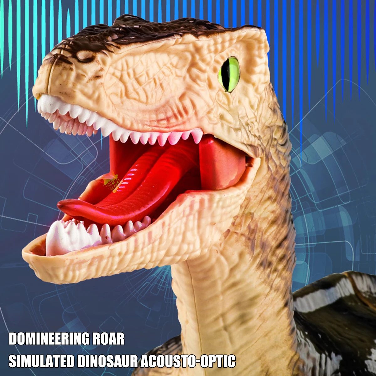 Dinosaurio Raptor teledirigido para ni&ntilde;os, juguete de dinosaurio Raptor con Control remoto, Velociraptor el&eacute;ctrico para caminar, regalo de Navidad, 2,4G-0