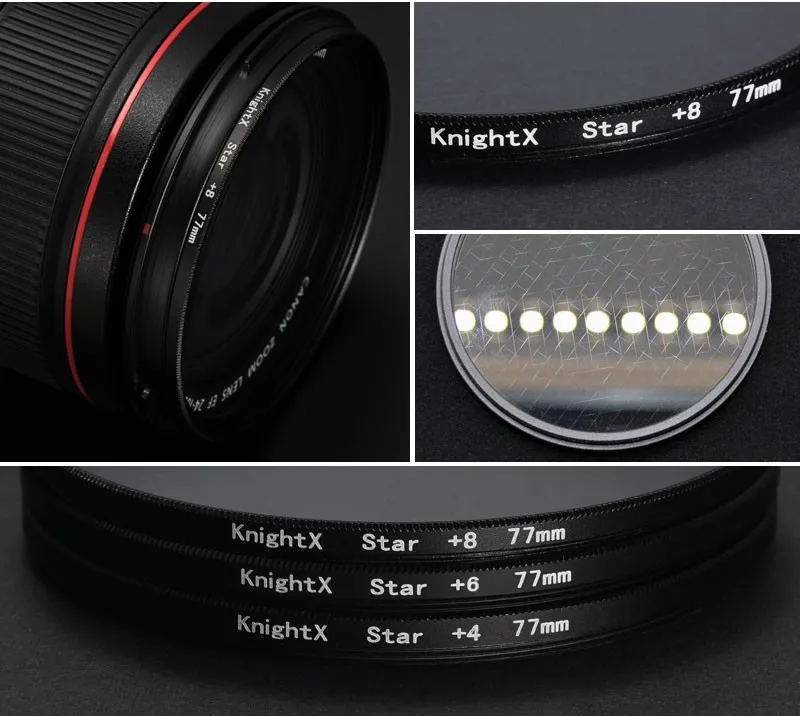 KnightX Star Line фильтр для объектива камеры фильтр для canon 1300d 500d аксессуары eos sony nikon 49 мм 52 мм 55 мм 58 мм 62 мм 67 мм 72 мм
