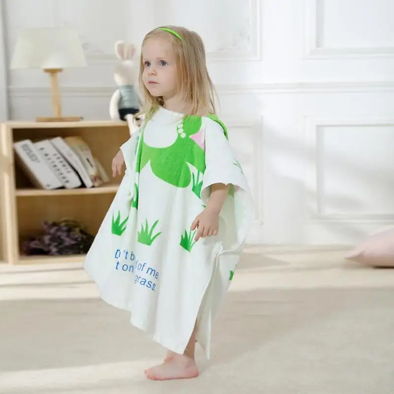 

Baby Bath Towel Cape Cartoon Print Hooded Baby Bathrobe Cape Children Kid Beach Bath Towel Windproof Shawl Newborn Infant Towel