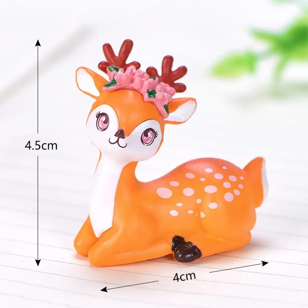 

HOT SALES6Pcs/Set Cute Couple Sika Deer Micro Landscape Ornament Home Garden Decor Craft