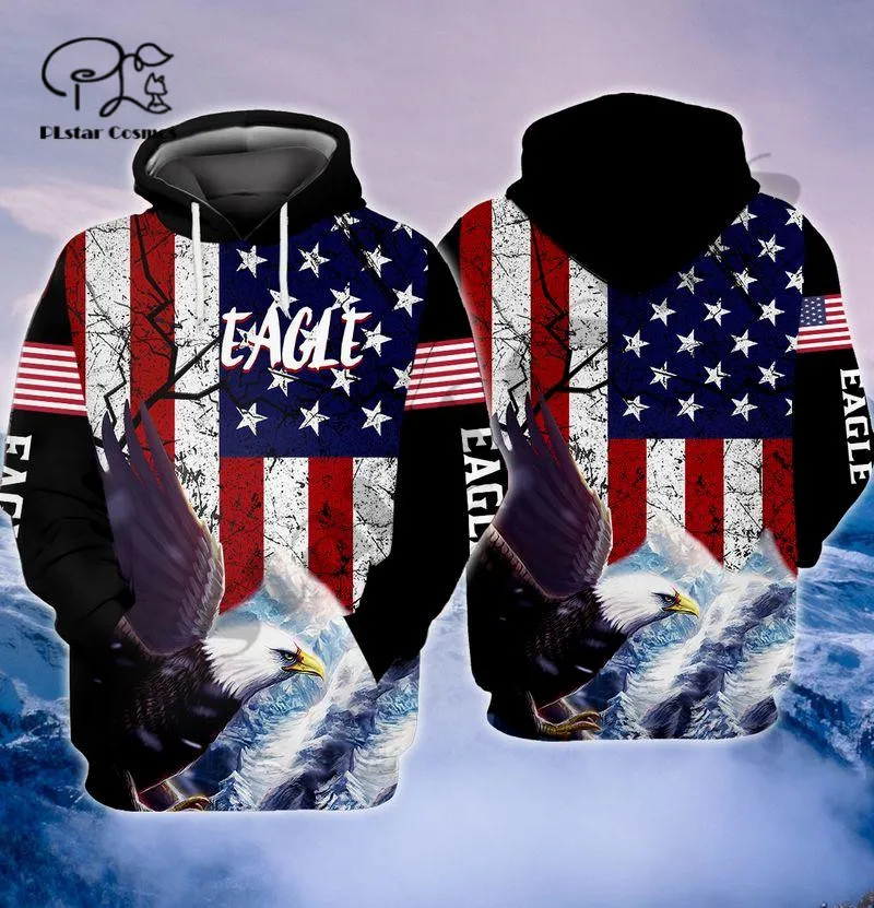 

PLstar Cosmos 3DPrint Newest Eagle Flag Art Unique Aswome Men/Women Cozy Hrajuku Casual Streetwear Hoodies/Zip/Sweatshirt T-9