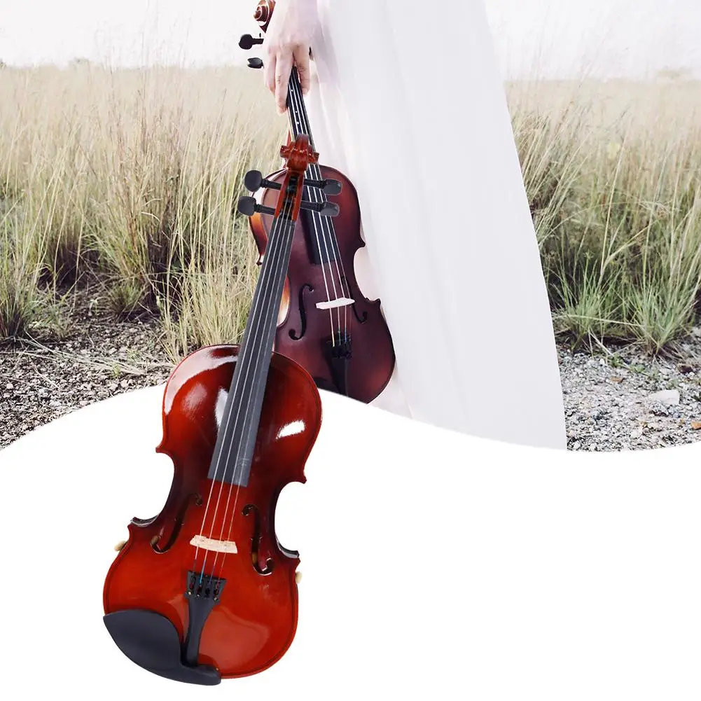 

Glarry 1/2 Acoustic Violin Set Case Bow Rosin Strings Tuner Shoulder Rest For Musical Lover Student