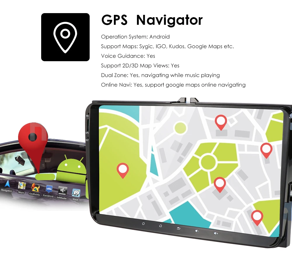 Ossuret 9 ''сенсорный экран Android 9,0 2 DIN 9 дюймов 1080P Стерео gps для V W Volkswagen 1024*600 Bluetooth WiFi 4G SWC gps карта