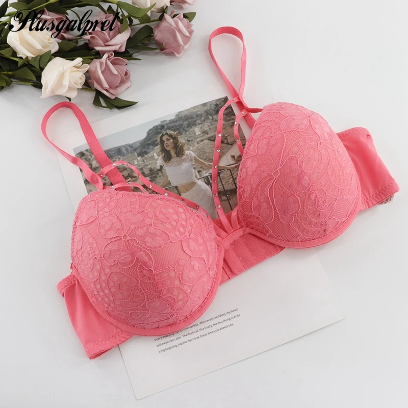 Женский кружевной бюстгальтер Plusgalpret с блестками и цветочным принтом на