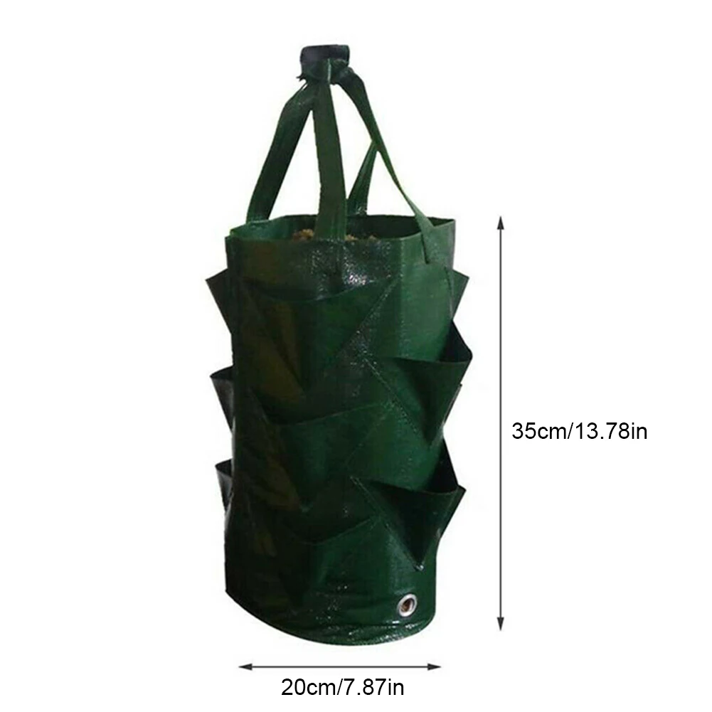 

Strawberry Grow Bag, 3 Gallon Planting Bag PE Nursing Pots with Handles Vegetable Grow Bag for Indoor/Outdoor