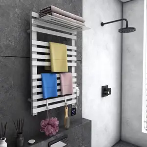 bathroom accessories smart home tuya app electric towel warmer rack temperature control time control smart towel dryer free global shipping