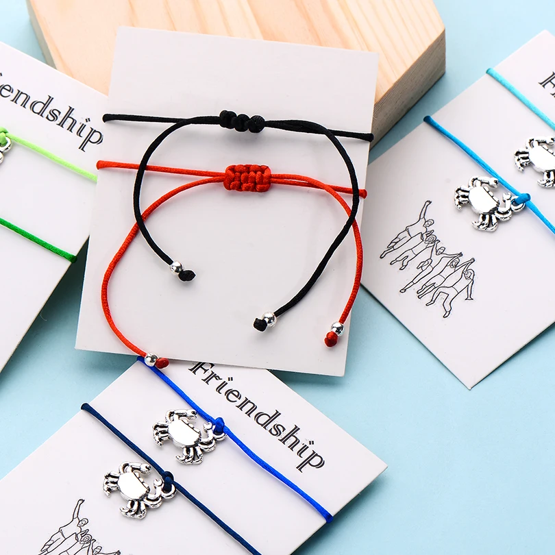 IYOE 2 шт./компл. Wish Card браслеты дружбы для женщин и мужчин подарок на заказ милый
