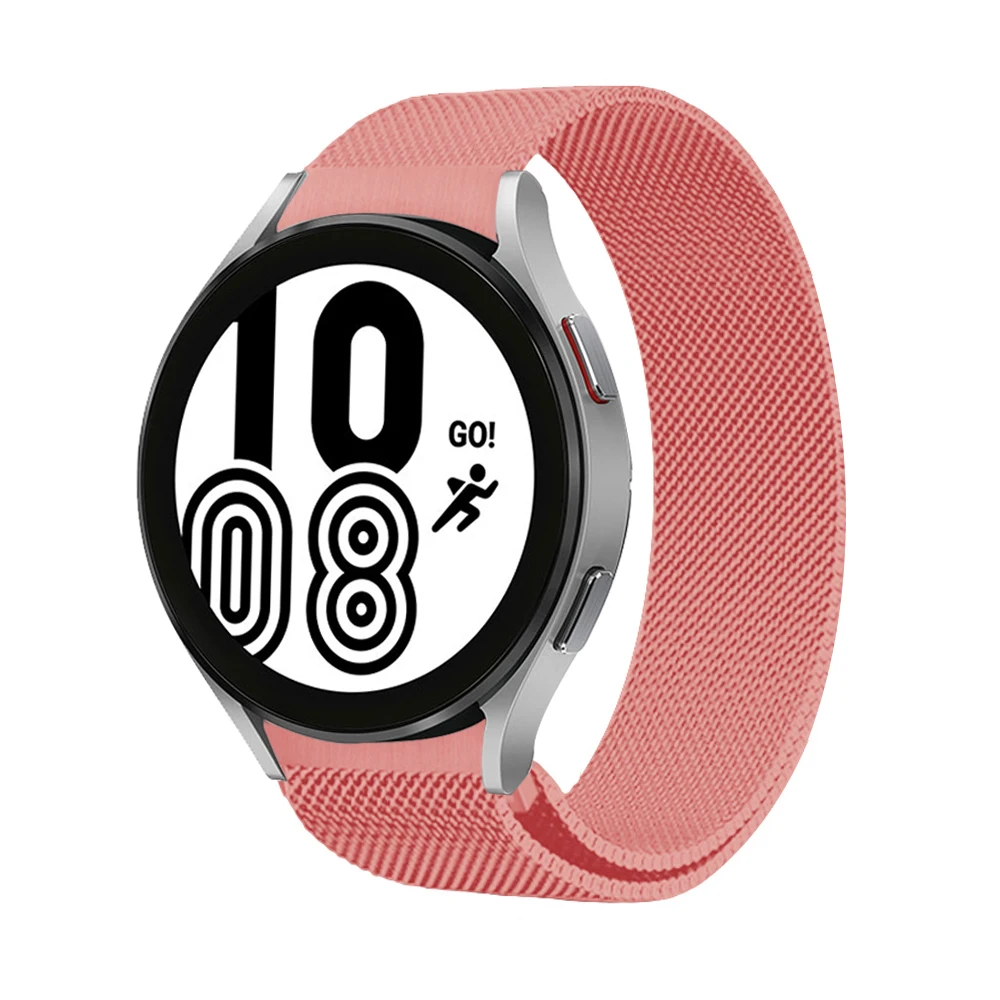 No Gaps bracelet For Samsung Galaxy Watch 4 Classic 46mm 42mm/Watch 4 44mm 40mm band Magnetic Loop Metal Strap Curved end