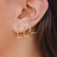 925 sterling silver ear buckle trumpetmedium gold hoop earrings minimalist female fashion high quality jewelry birthday gifts