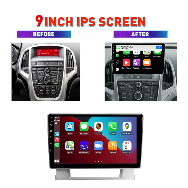 Автомобильный мультимедийный видеоплеер с камерой DSP 2din Android 360 для Opel Astra J 10 0-2009