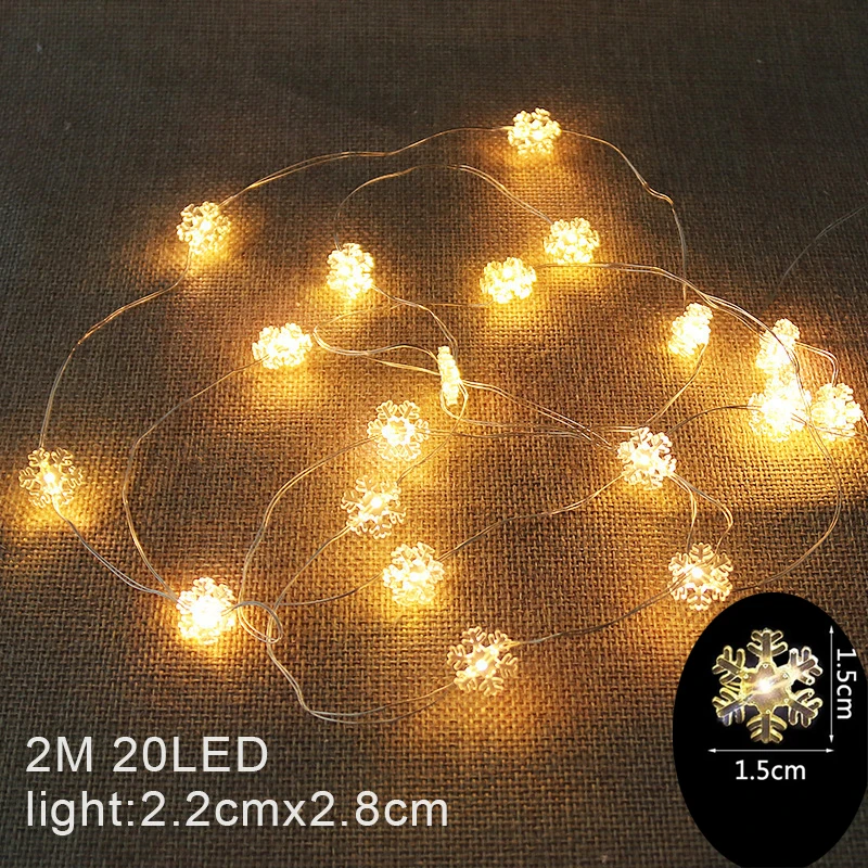 

Led Fairy Lights Copper Wire String 2M 20LED Snowman Santa Claus String Light For Christmas Tree Wedding Party Decoration