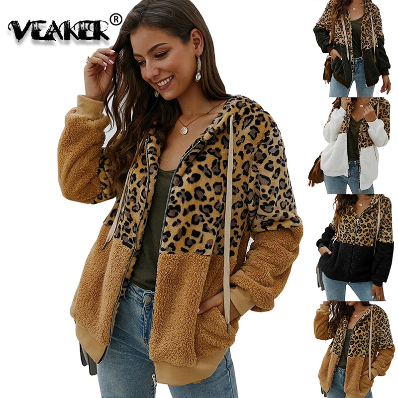 Женская толстовка с капюшоном зимняя повседневная флисовая и искусственным