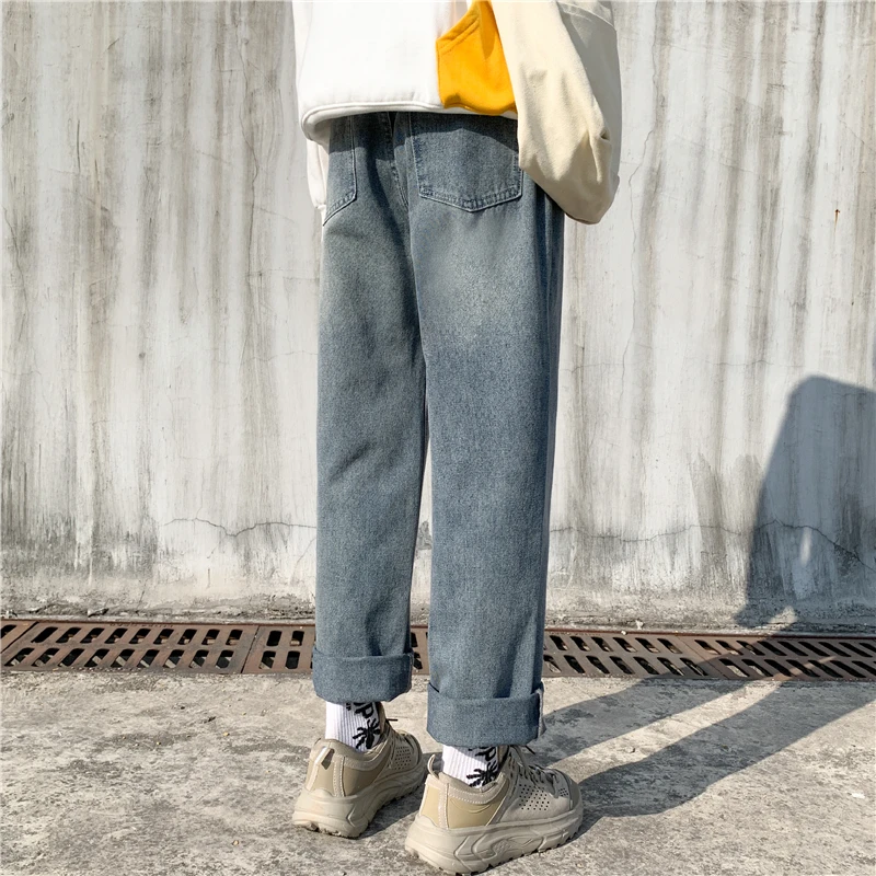 

High Waist Jeans Women Ins Spring and Autumn Large Size Loose Slimming Straight Daddy Pants for Students All-Matching Wide