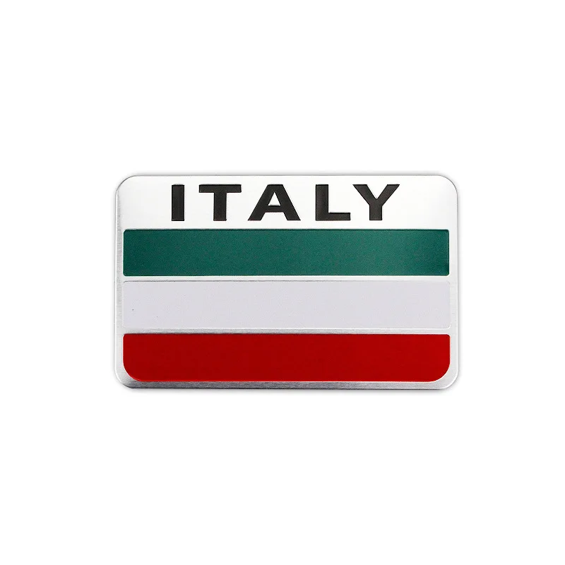 

Aluminum Alloy ITALY National Emblem Flags Car Stickers 8x5cm