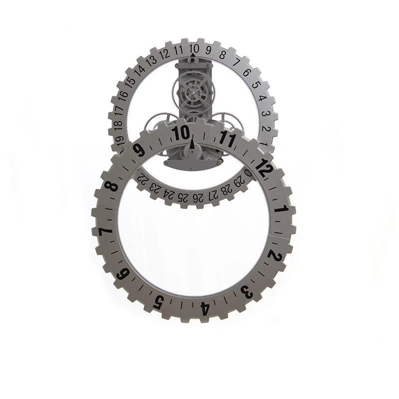 Креативные черные настенные часы с календарем металлические бесшумные 3d