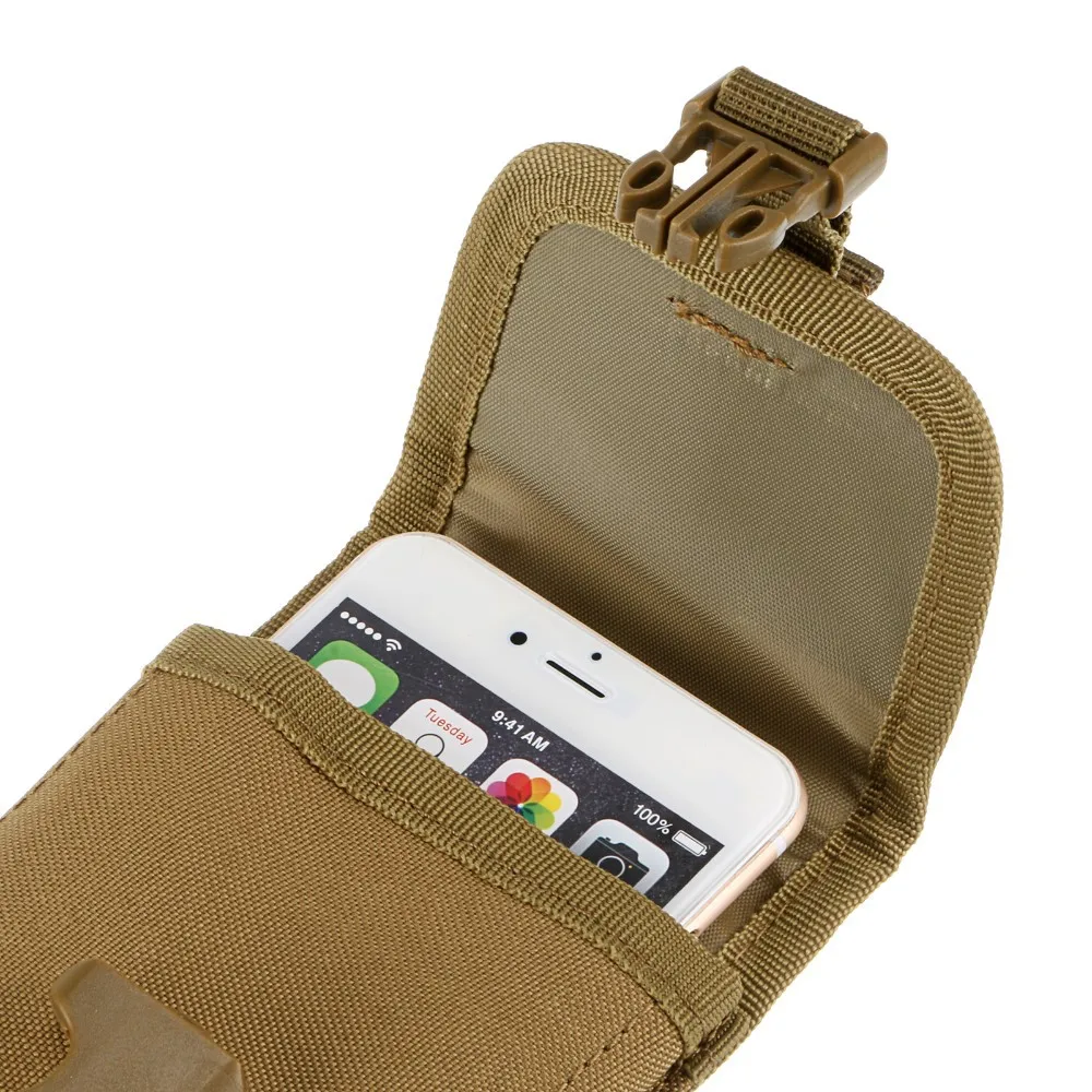 

5.5 inch tactical multifunctional wear-resistant nylon mobile phone accessory bag, outdoor waistband mobile phone case