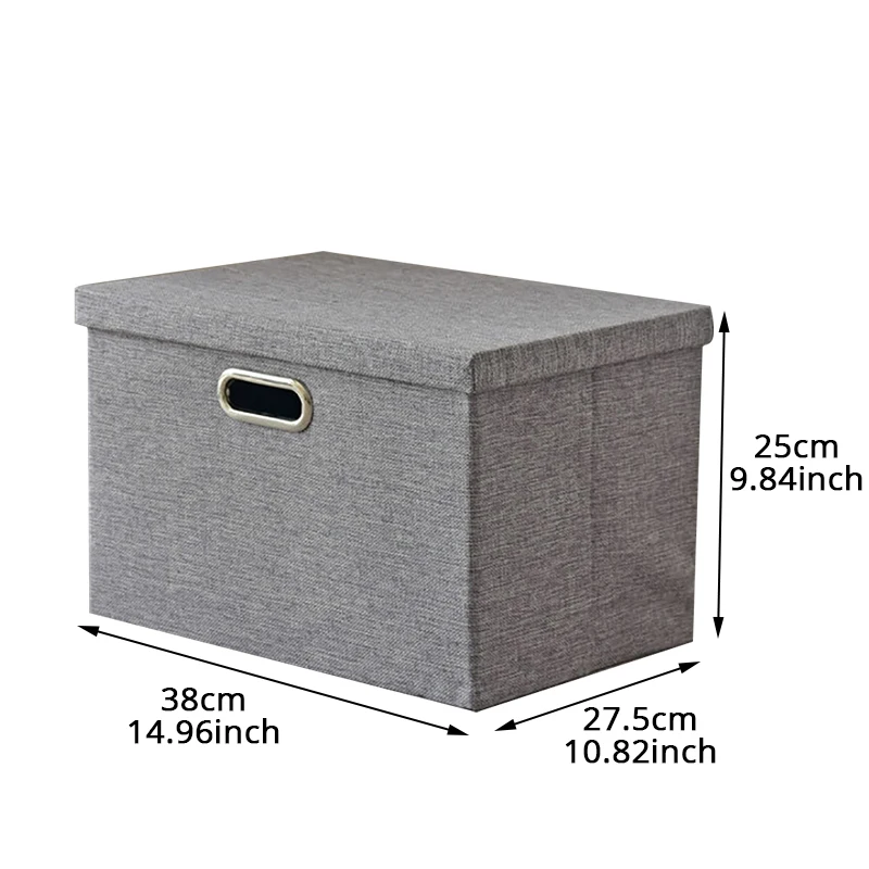YIWUMART Foldable Clothing Storage Box With Lid Toy Quilt Basket Wardrobe Organizer Solid Color Dustproof Cardboard | Дом и сад