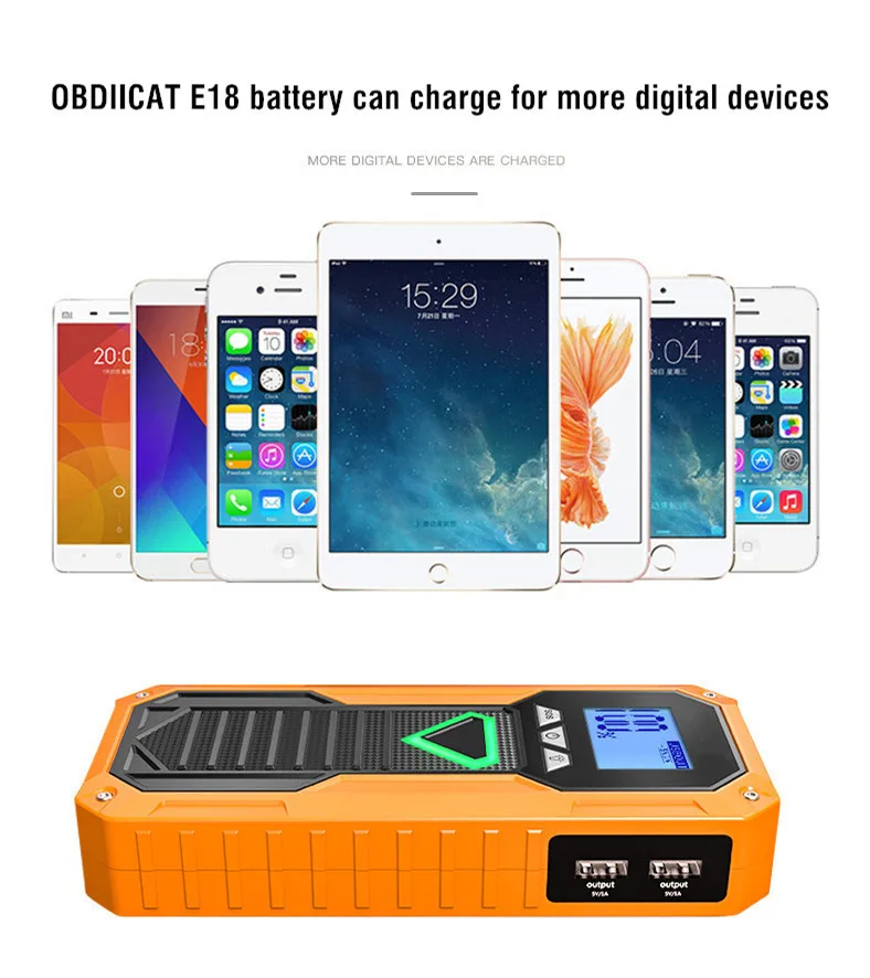 Мини Портативный внешний аккумулятор SOS огни 600 а пиковое зарядное устройство