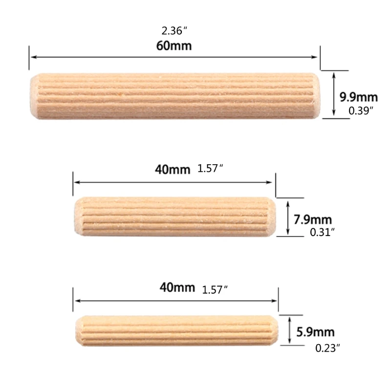 

100pcs M6/M8/M10 Wooden Needle Bolt Round Raft Cork Twill Wood Pin Nails Wedge Wooden Shaft Connector 40mm-60mm Length