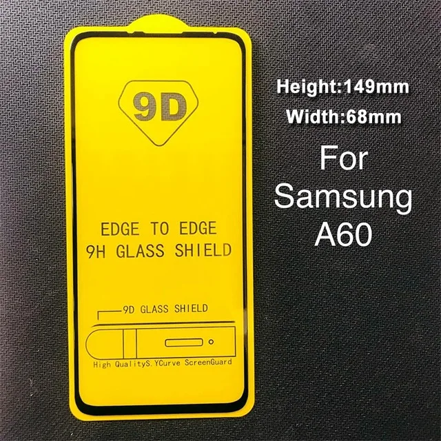 25 шт. 9D полное покрытие изогнутое закаленное Высокопрочное Стекло на samsung Galaxy A50 A20 A10 M10 M20 M30 A70 A40 A30 A20E - Цвет: A60
