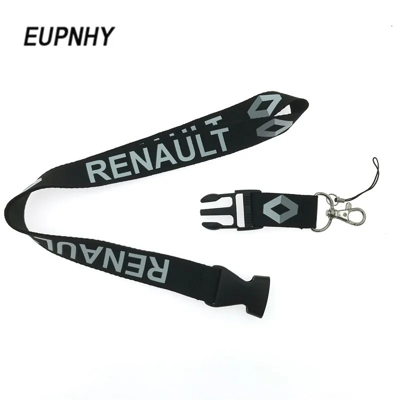 EUPNHY, 1 шт., ремешок на шею Renault, съемный автомобильный логотип, ID, Рабочая карта, для сотового телефона, висячая веревка, ремешки