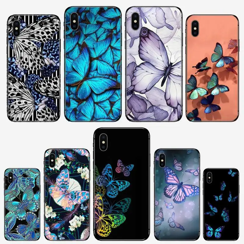 

Butterfly art animal color Phone Case for iPhone 11 12 mini pro XS MAX 8 7 6 6S Plus X 5S SE 2020 XR
