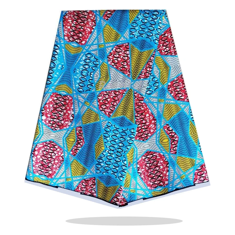 

High Quality Sewing Material For Women Dress 100%Soft Nigerian Style African Wax Dye Printed Fabric Cotton By The Yards RV08-39