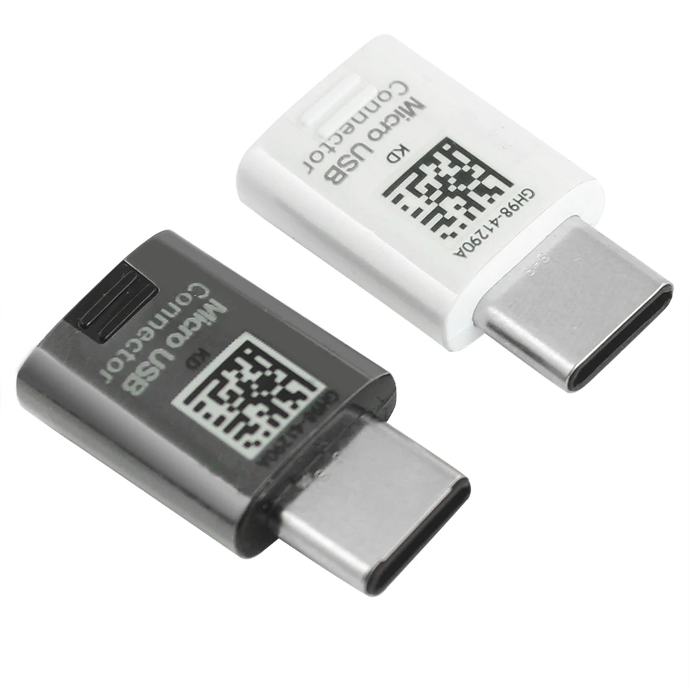 Оригинальный Кабель адаптер Samsung Micro USB TO Type C для Galaxy S8 S9 S10 Plus S10E Note 8 9 10 A10S A20S A30S A90