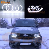 for baijah tulos uaz patriot 2015 2016 2017 2018 2019 excellent ultra bright cob led angel eyes kit halo rings day light