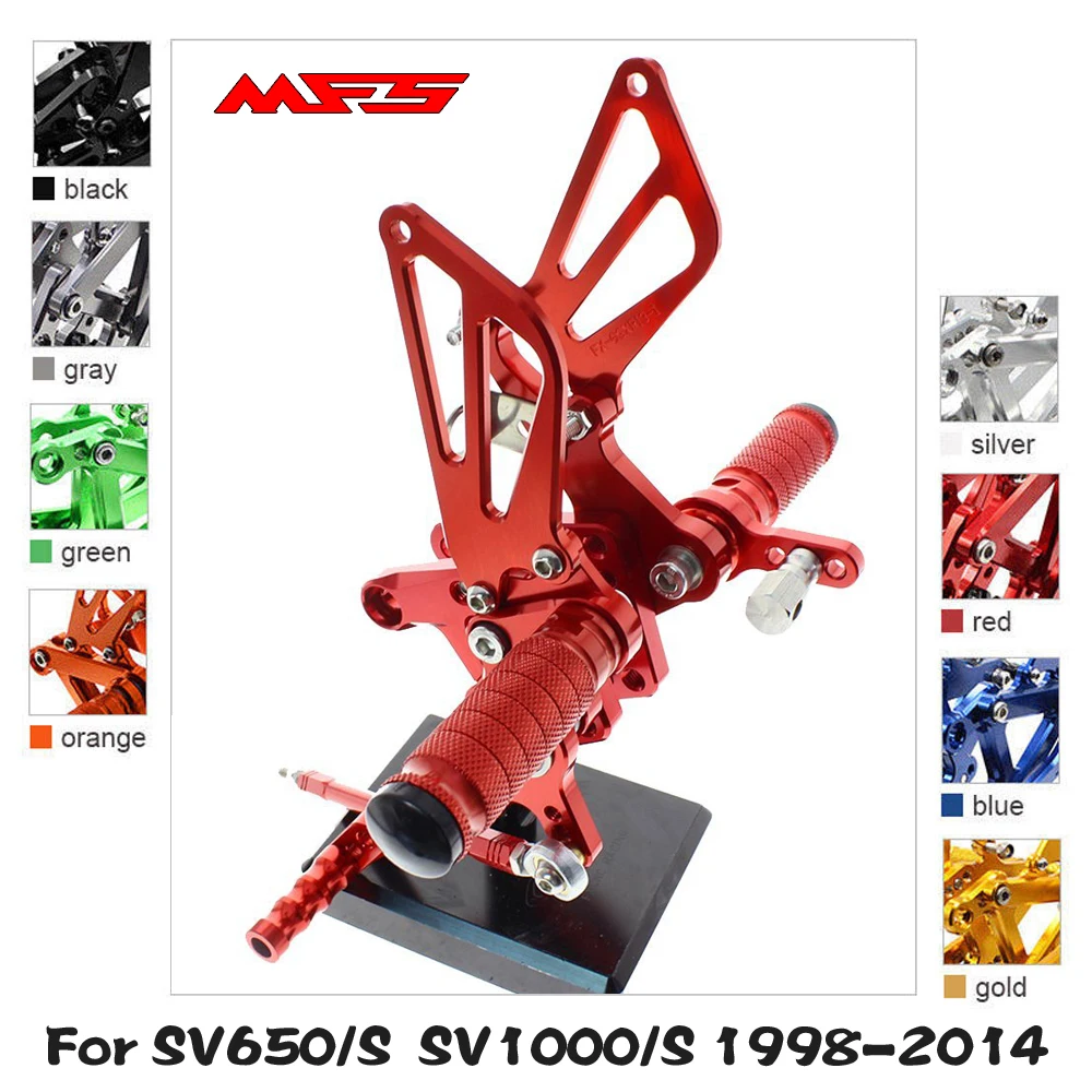 Регулируемые подножки MFS для мотоцикла аксессуары Suzuki SV650 SV1000 SV650S SV1000S 2011 2012 2013 2014 |