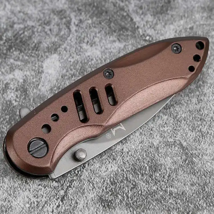 Охотничий складной нож с лезвием из нержавеющей стали и алюминия 55HRC |