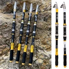 Удочка из углеродного волокна для морской рыбалки, телескопическая фидерная удочка, Спиннинг для ловли карпа, портативная Ультралегкая для путешествий, 3,6 м, 3,0 м, 2,7 м, 2,4 м, 2,1 м