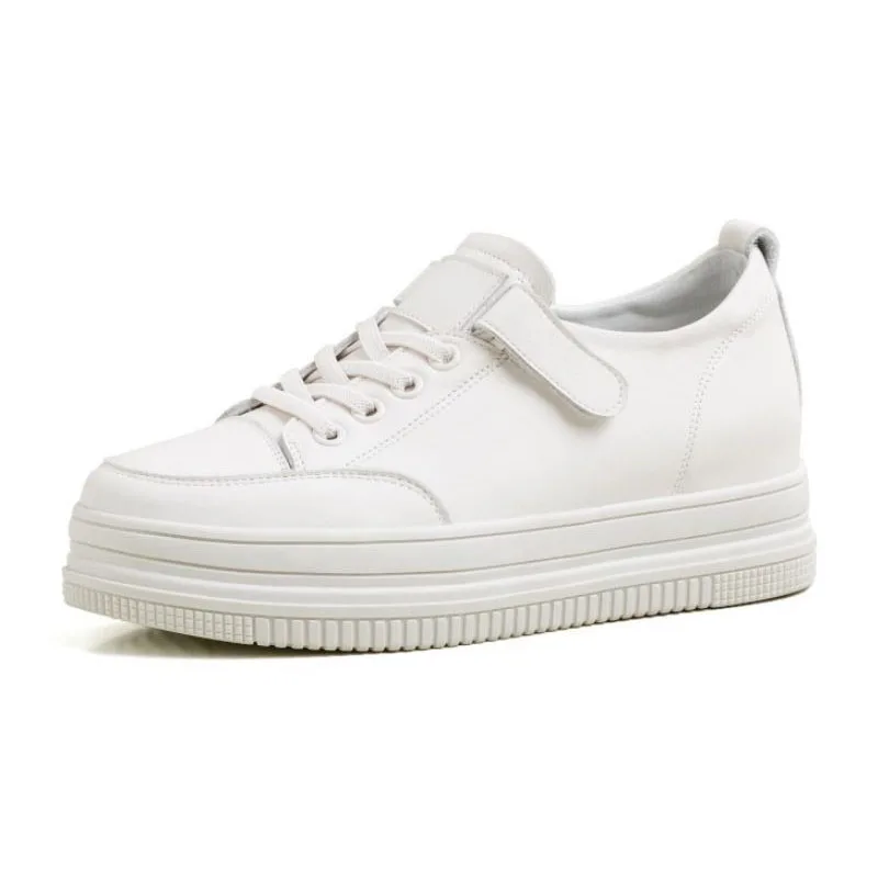 Женские кроссовки с круглым носком Taoffen повседневная обувь из натуральной кожи