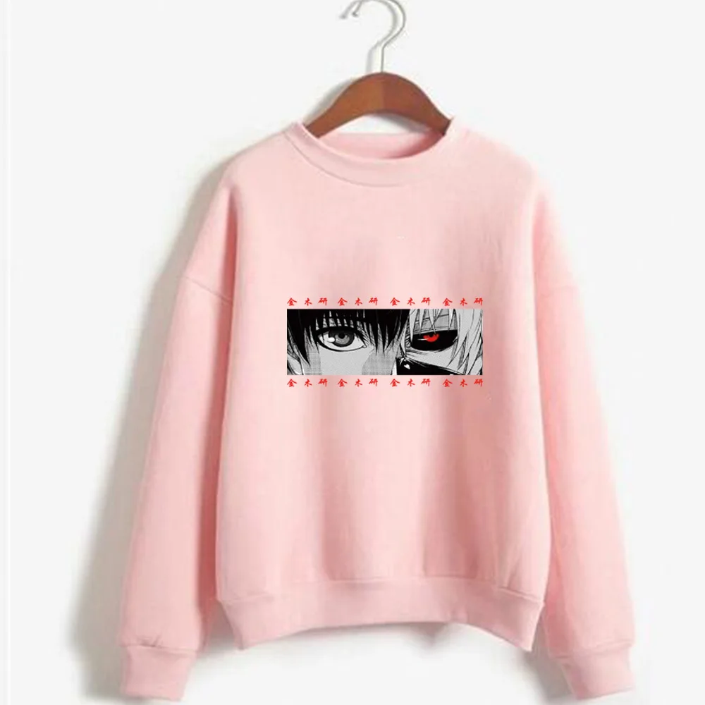 

Hip Hop Tokyo Ghoul Hoodie Pullovers Tops Round Neck Long Sleeves And Loose Unisex