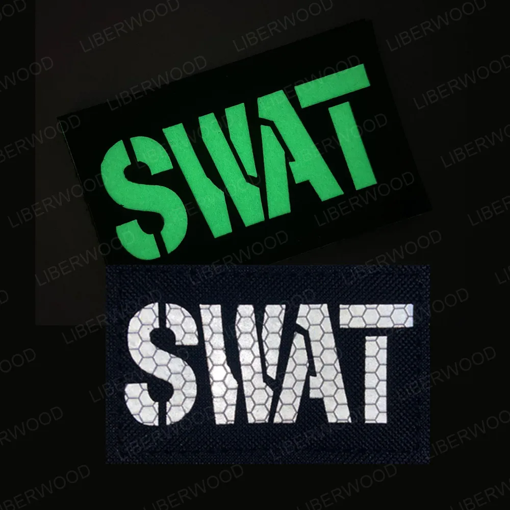 Нашивки под заказ полиции SWAT светится в темноте ИК значок армейская тактическая