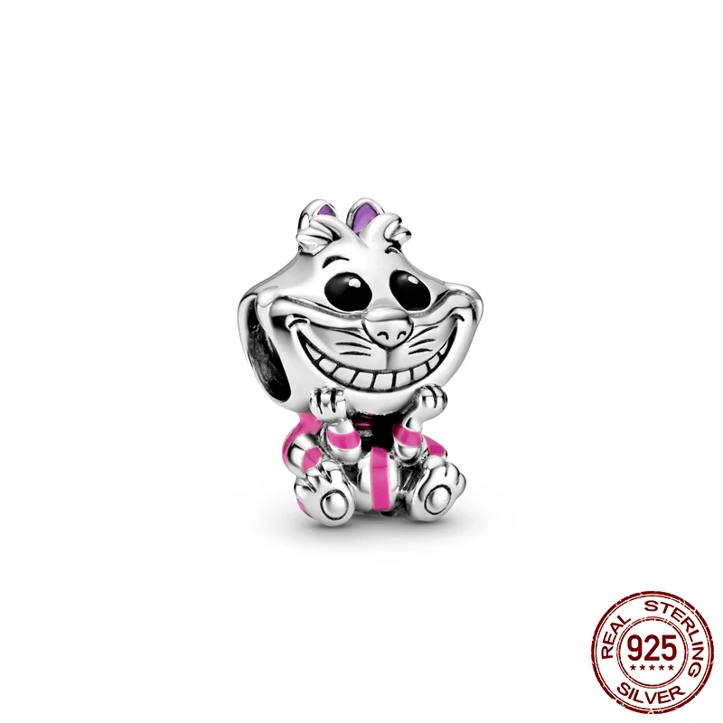 

Hot Sale 100% 925 Sterling Silver Cat Dangle Charms Beads fit Original Pandora Bracelets Jewelry Gift Making For Women