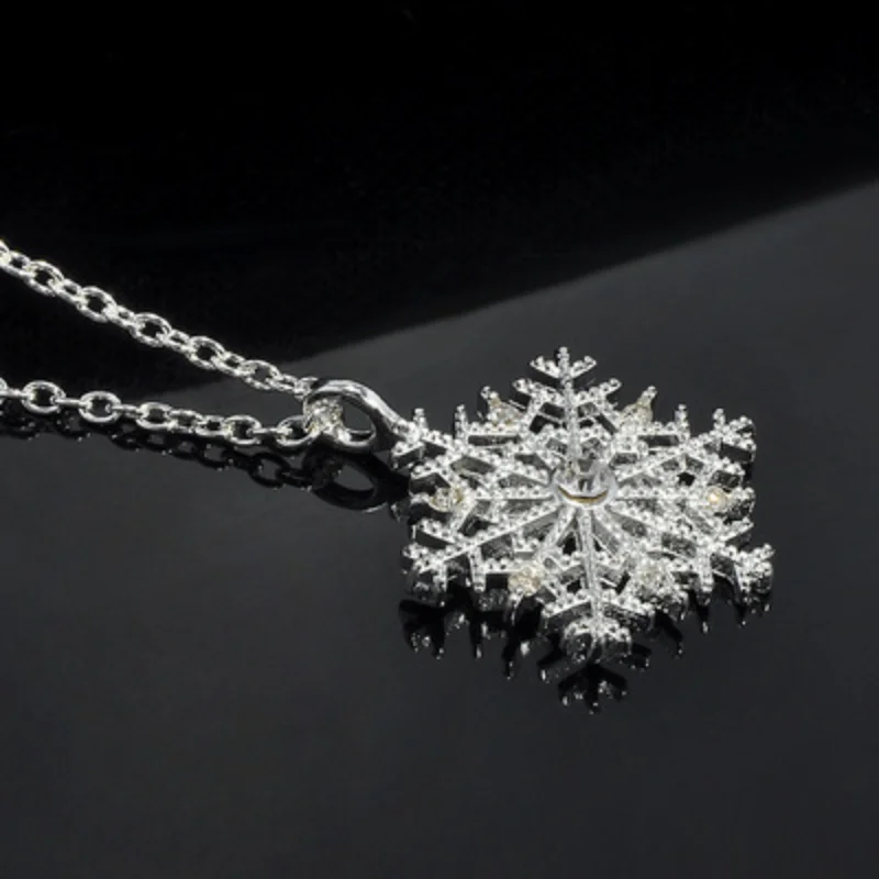 

Korean Snowflake Pendant Necklace Unisex Retro Punk Hip Hop Rock Fashion Street Party Christmas Gift Accessories